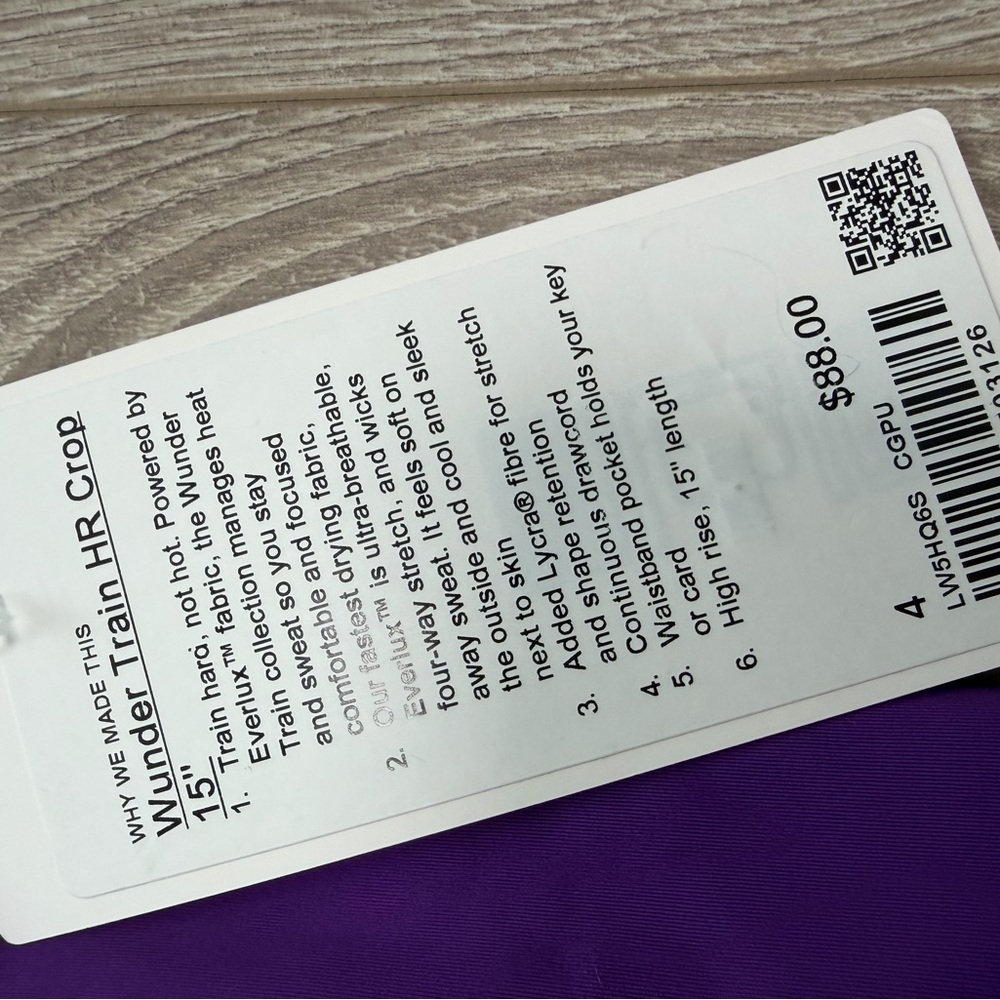Lululemon Wunder Train Leggings in College Purple - Picture 3 of 5